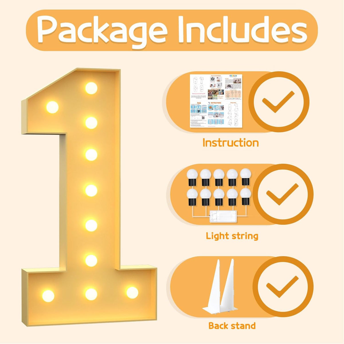 Marquee Numbers 4 Feet Tall Large Light Up Numbers 1st 16th 21st Wild One Birthday Decorations Girl