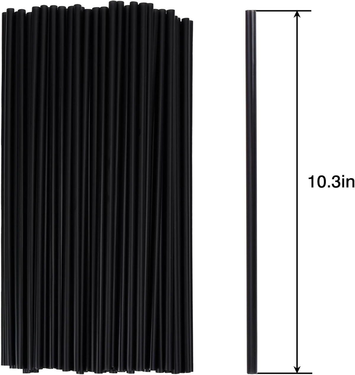 Tomnk 500pcs Straws Disposable, 10.3 Inches Plastic Straws, Plastic Drinking Straws for Tumblers