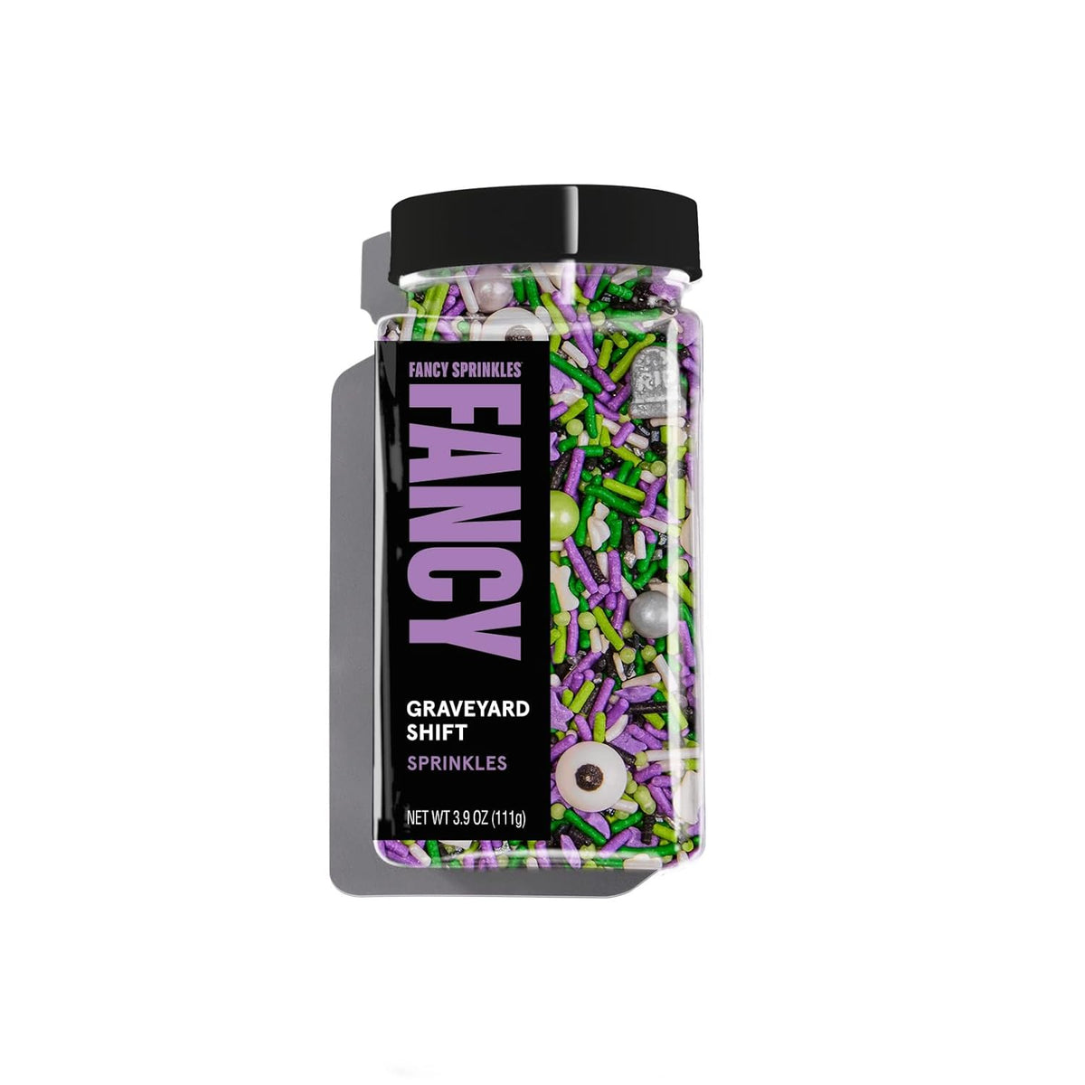 Fancy Sprinkles Limited Edition Halloween Graveyard Shift Purple and Green Crunchy Sprinkles, Plus