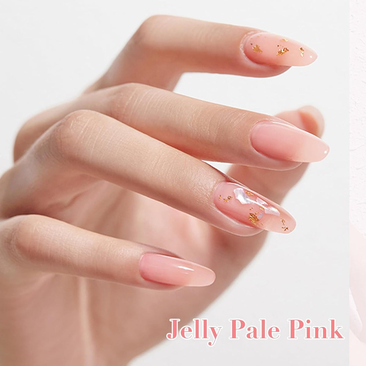 AZUREBEAUTY Jelly Nail Polish Set Quick Dry Transparent Nude Pink Purple Brown 4 Colors Sheer