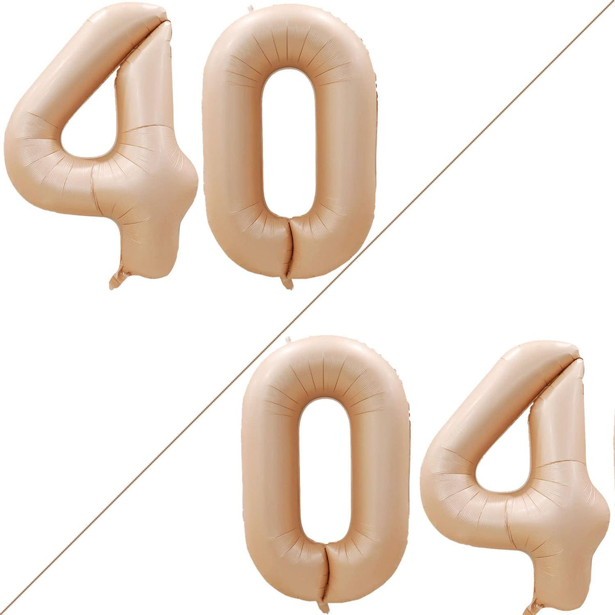 GOER Number 40 Balloons for 40th Birthday Party Decorations,42 Inch Jumbo Foil Helium Balloons for