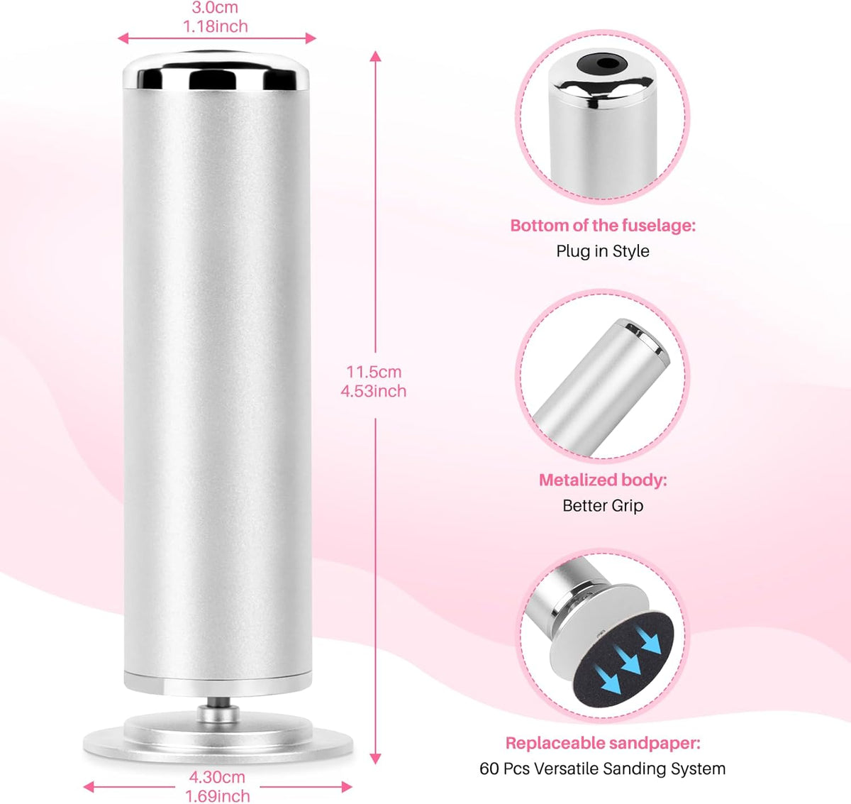 Foot File Callus Remover for Feet: Profesional Pedicure Tool for Summer - Adjustable Speed Electric