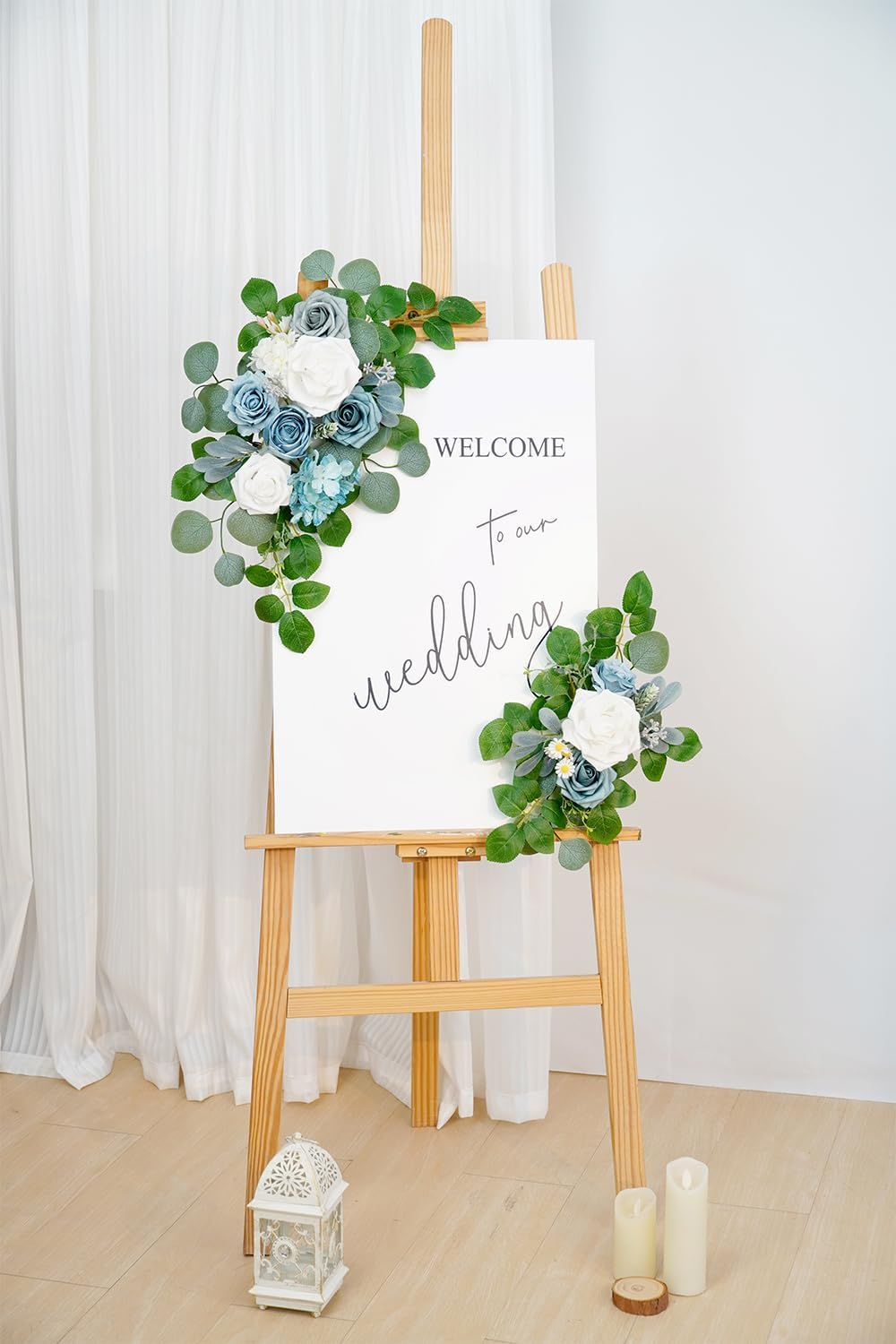 WEIERYUE(Pack of 2 Artificial Flowers Decorations,Artificial Arch Backdrop Garlandfor Ceremony