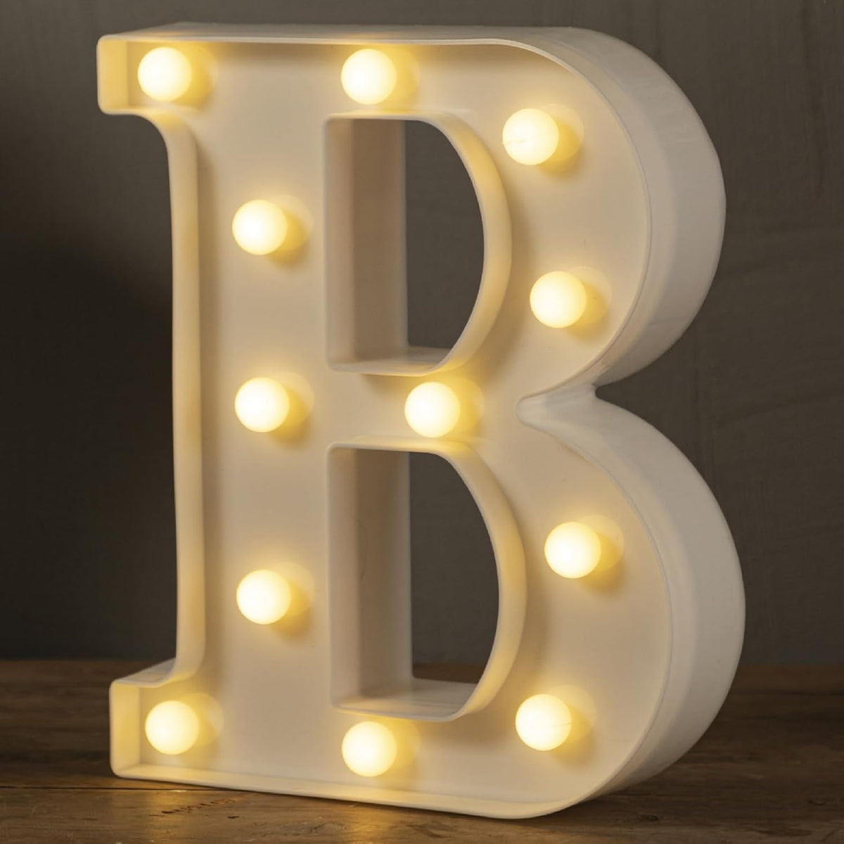 LED Marquee Letters Lights Sign-B, HXWEIYE Led Letters Lights 26 Alphabet, Light Up Number 0-9