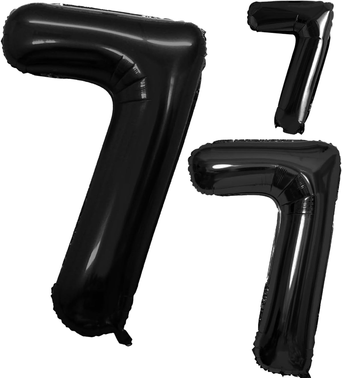 GOER Black Foil Balloons Number 7,Huge Number Balloons for 7th Birthday Party Supplies Anniversary