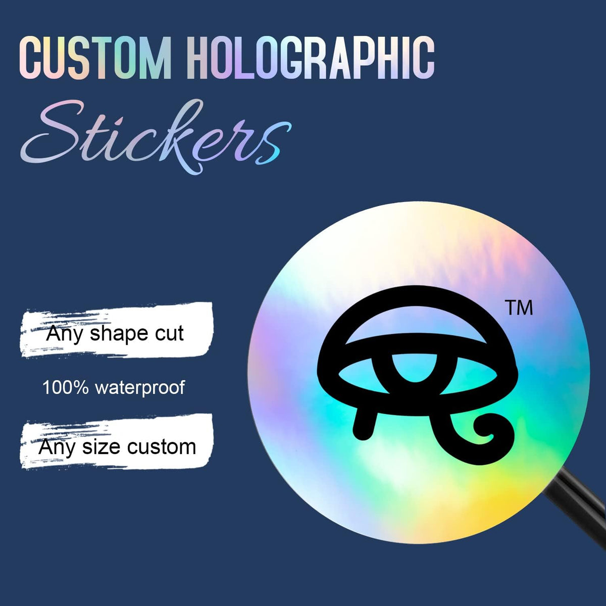 Custom Logo Stickers for Business, Personalised Branding Labels, Any Shape & Size, Waterproof