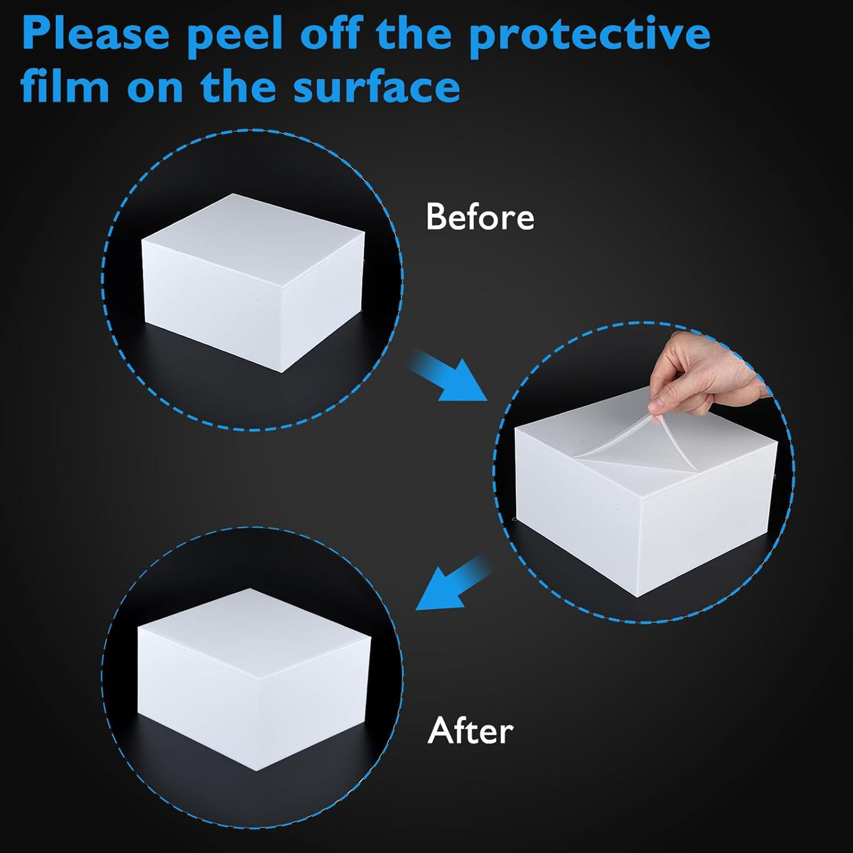 3Pcs White Buffet Risers Acrylic Boxes Display Food Risers for Buffet Table Platter Parties