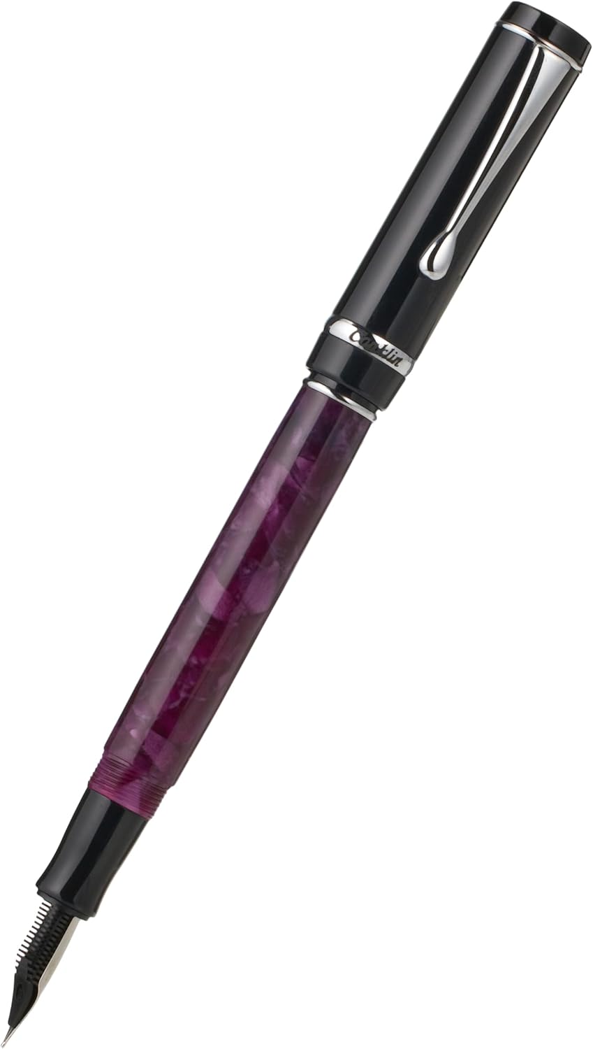Conklin Duragraph Fountain Pen Purple Nights - Medium Nib, Elegant Writing Instrument with Rich