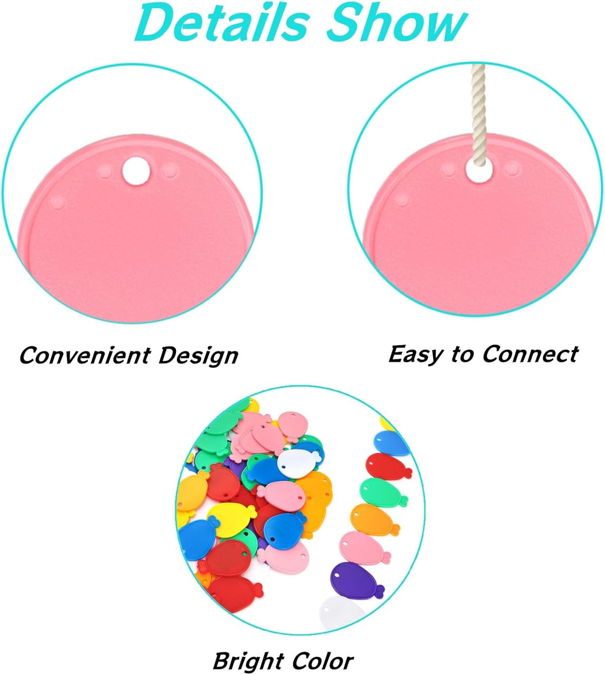 80 Pcs Plastic Balloon Weights, Reusable Colorful Balloons Pendants, Wedding Birthday Party