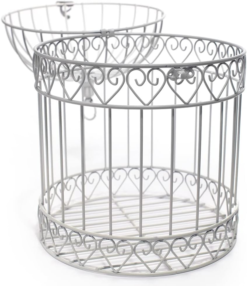 Anderson's Decorative Ivory Wire Birdcage Wedding Centerpiece, Table Décor, Hanging Decorations