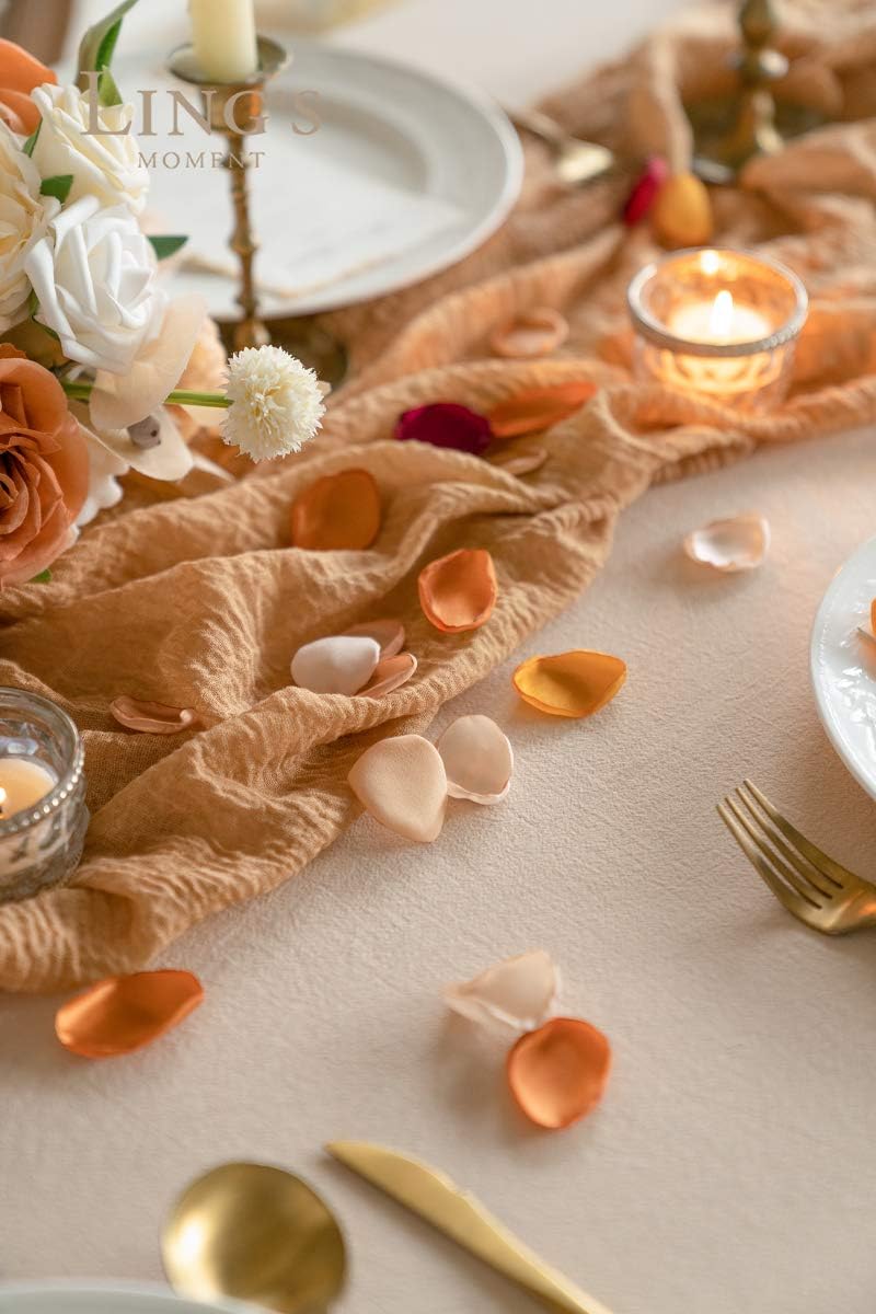 Ling's Moment Rose Petals, Silk Flower Petals for Wedding/Aisle/Flower Girl Baskets/Table