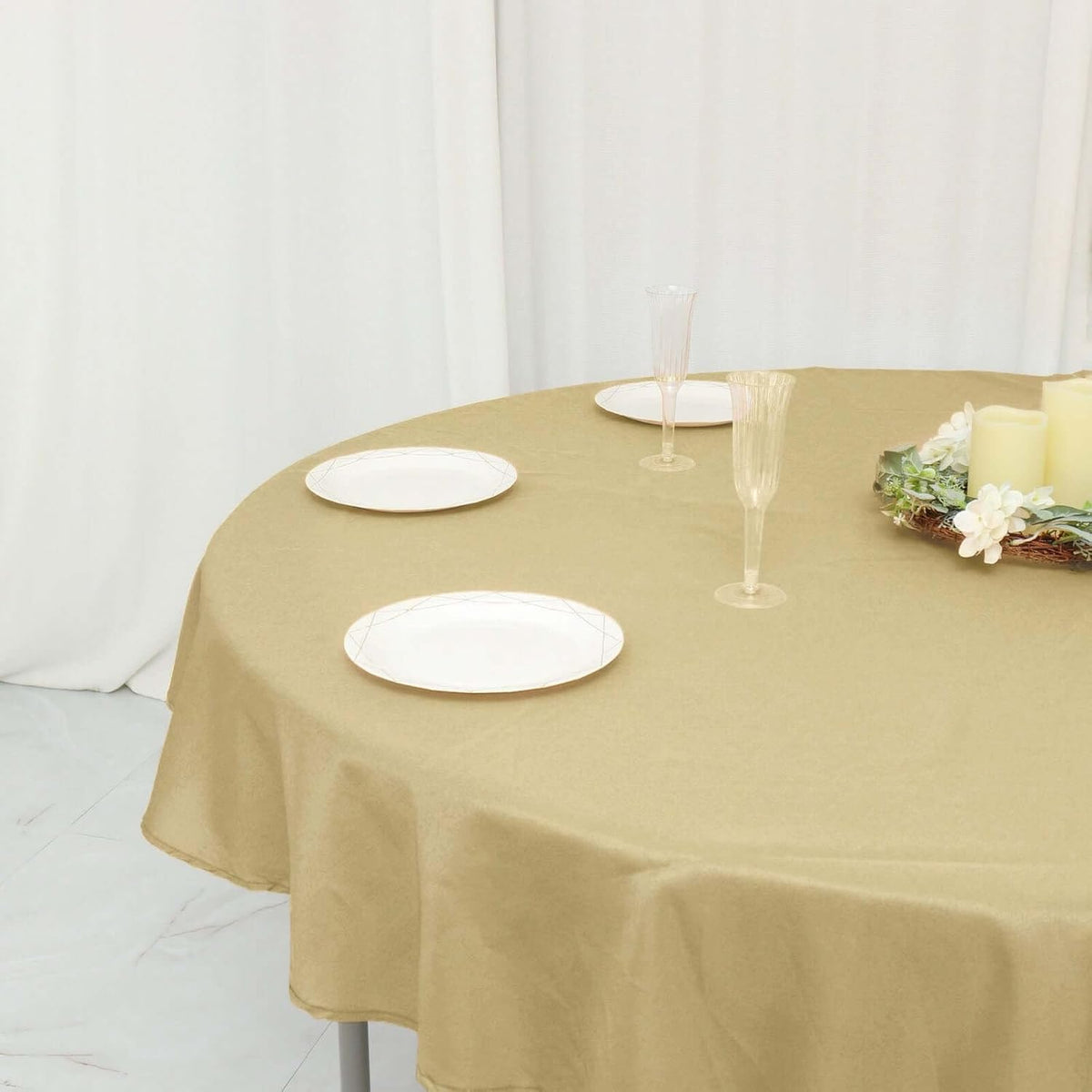 Efavormart Round Tablecloth, 70 Inch Stain & Wrinkle Resistant Washable Table Cloth, Decorative
