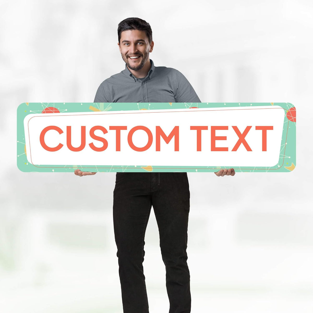 Custom Sign, Custom Street Sign, 11 Font Colors, 13 Font Styles, 4 Hole Options, 22 Sizes, 12x48