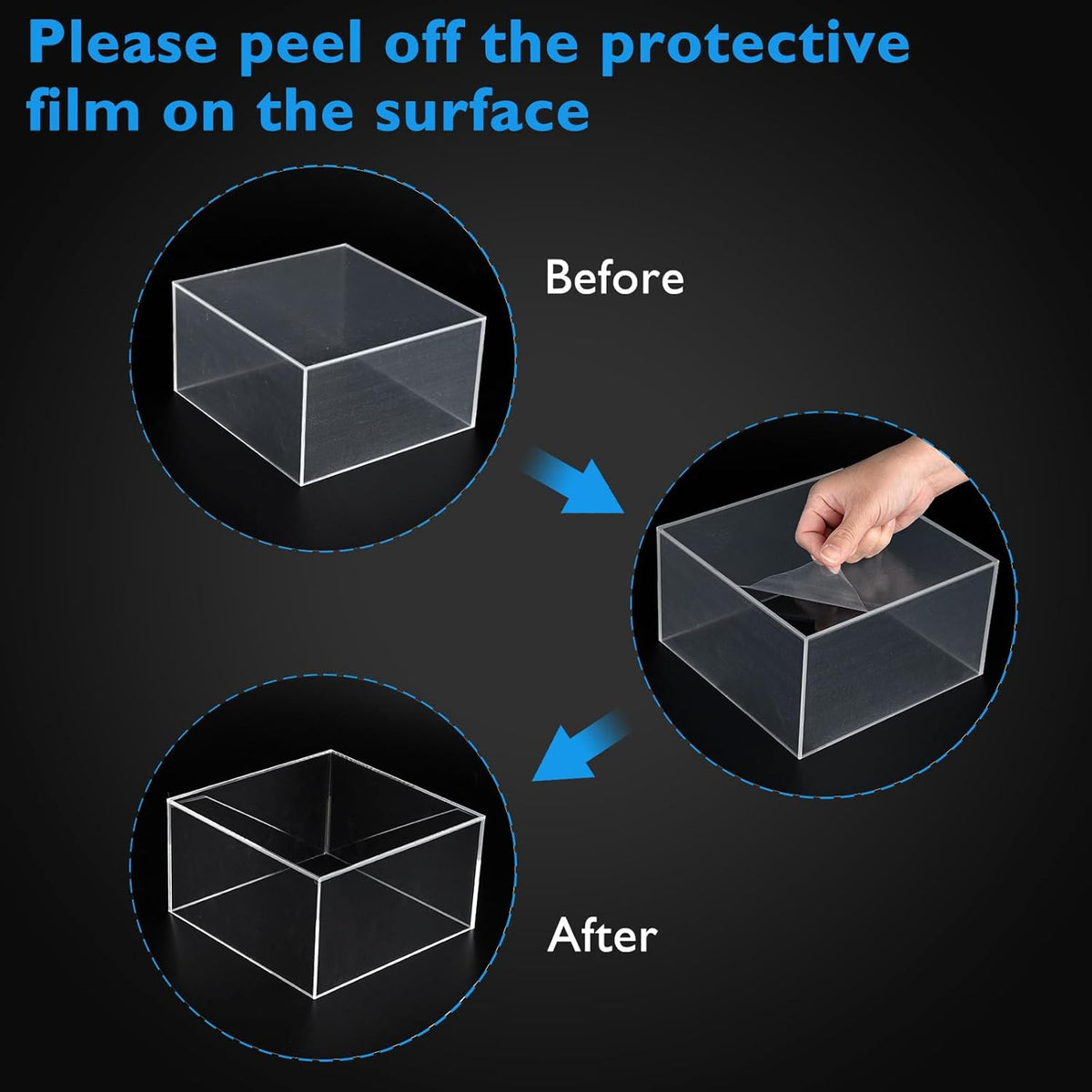 3Pcs Clear Buffet Risers Acrylic Boxes Display Food Risers for Buffet Table Platter Parties