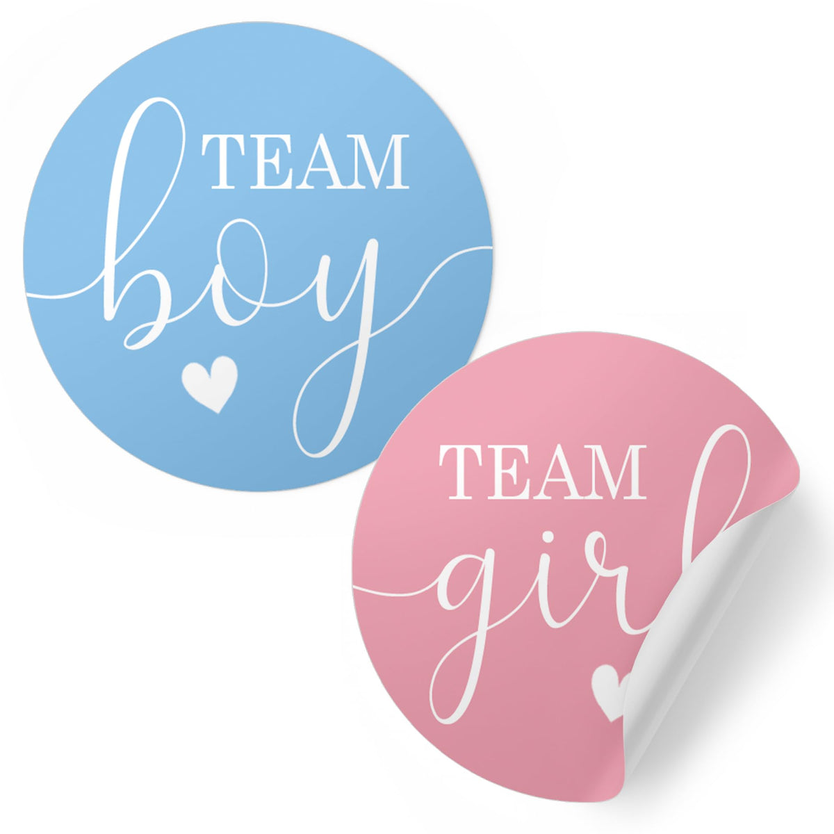 Pink or Blue Gender Reveal Stickers, 40 Count