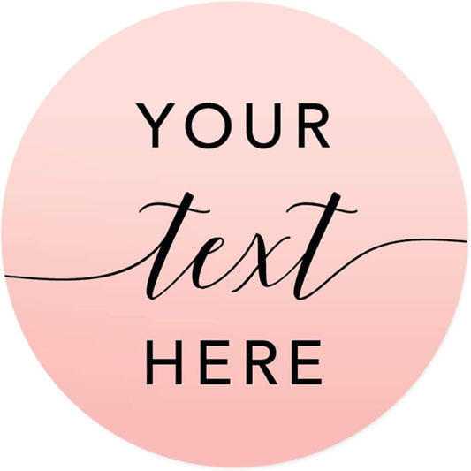 Andaz Press Personalized Blush Pink Rose Elegant Party Collection, Round Circle Label Stickers
