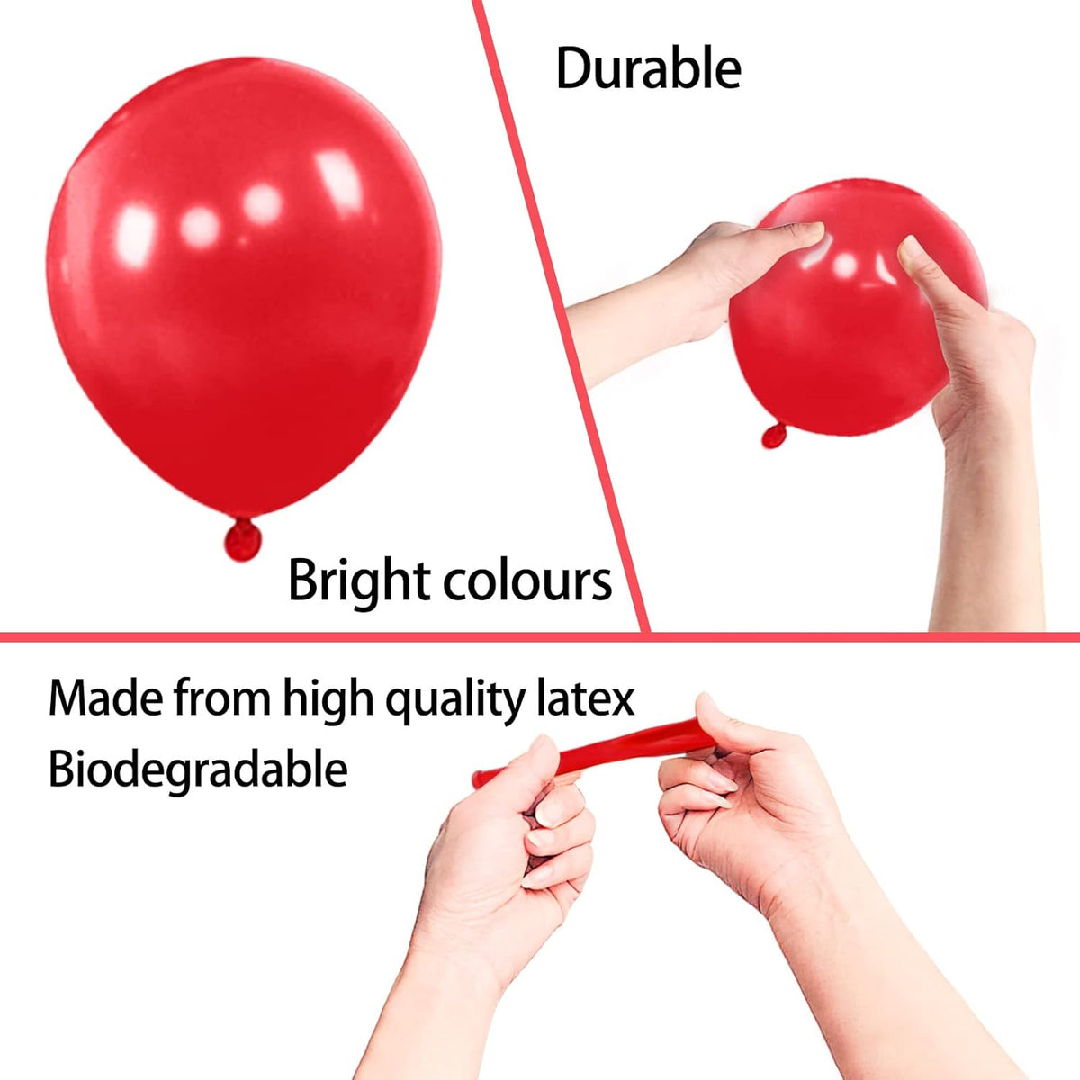 KAWKALSH 200pcs Red Balloons 5 Inch, Small Mini Latex Balloons for Party Birthday Baby Shower