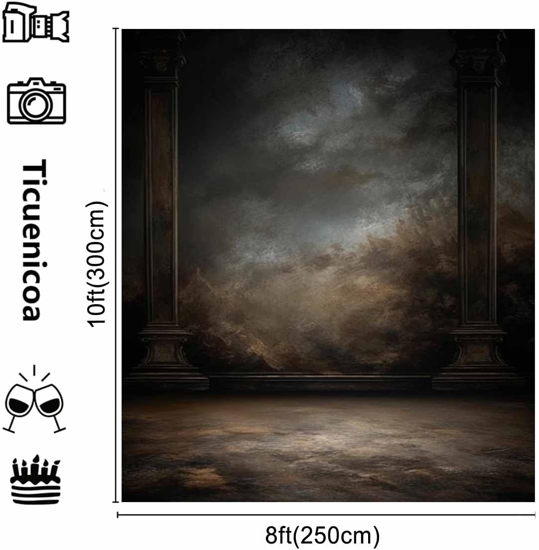 8x10ftDark Vintage Photography Backdrops Portrait Photo Backdrop Wedding Bridal Show Birthday