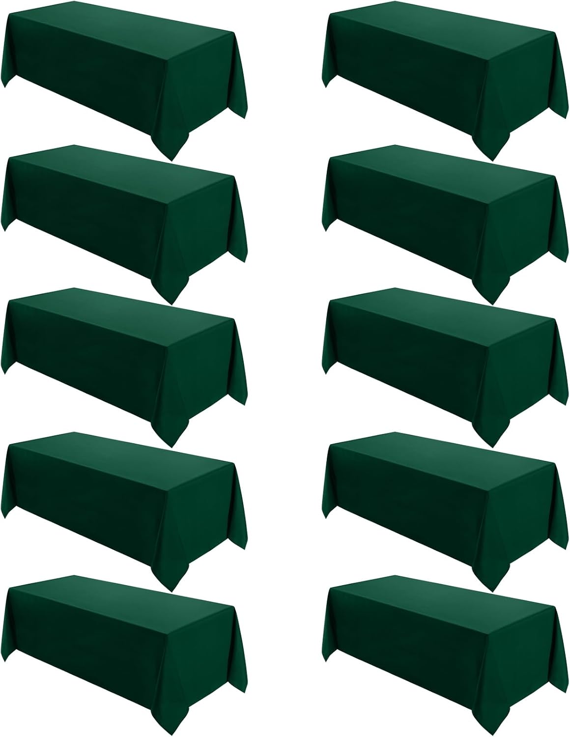 VidaFete Tablecloth 10 Pack 90 * 132inch Rectangle Table Cloth Polyester, Stain Wrinkle Resistant