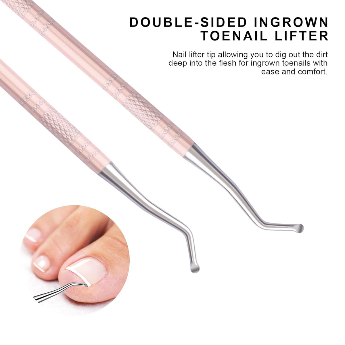 Teenitor Pedicure Tools for Feet, Toenail File and Lifters, Ingrown Toenail Removal Kit Pain Relief