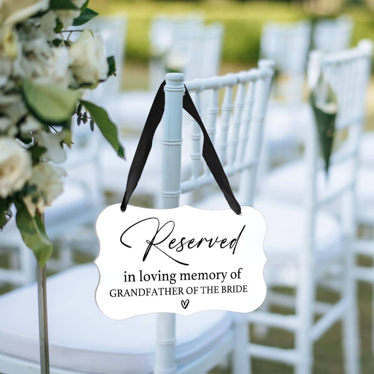 Acrylic Wedding Sign, Ring Bearer Sign, Reserved Seating Signs, for Grandfather of The Bride