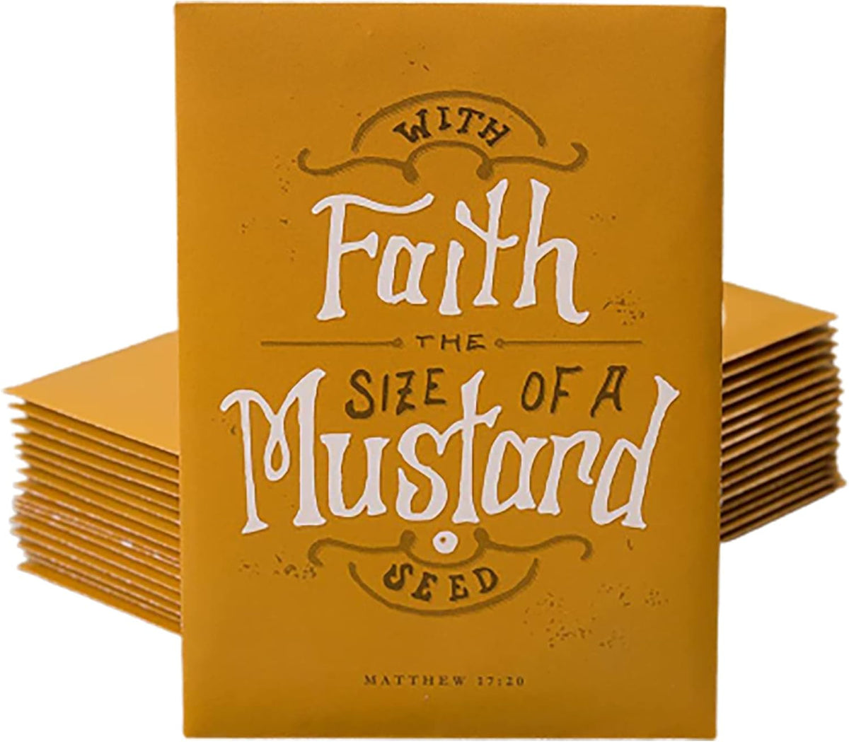Bentley Seeds with Faith Pre Filled Giant Curled India Seed Packets - 25 Individual Mustard Seed