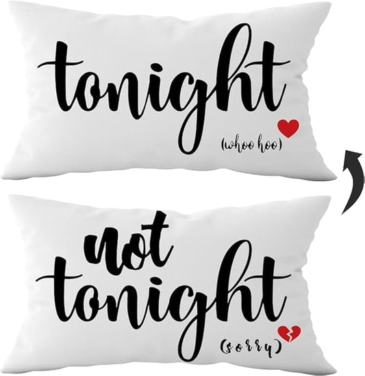 Mancheng-zi Funny Couples Reversible Soft Pillow Cover, Wedding Anniversary Bridal Shower Gifts