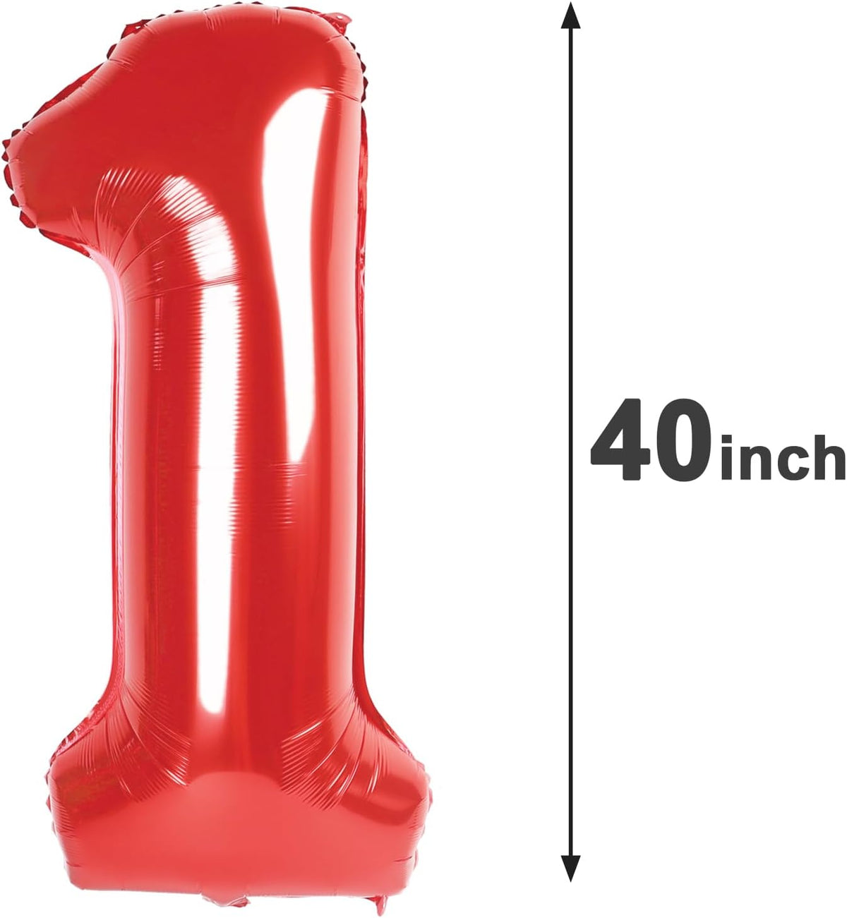 Number Balloon Red 1 Balloon 40 Inch, Red One 1st Number Balloon for First Birthday, 1 10 11 12 15