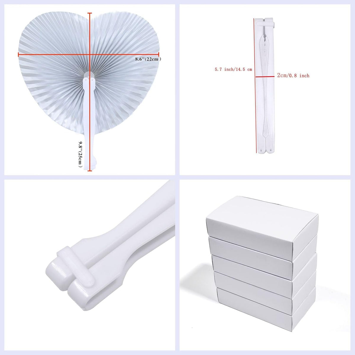 12 Packs Decorative Paper Folding Hand Fans Handheld,Silver Heart Foldable Wedding Fans Chinese and