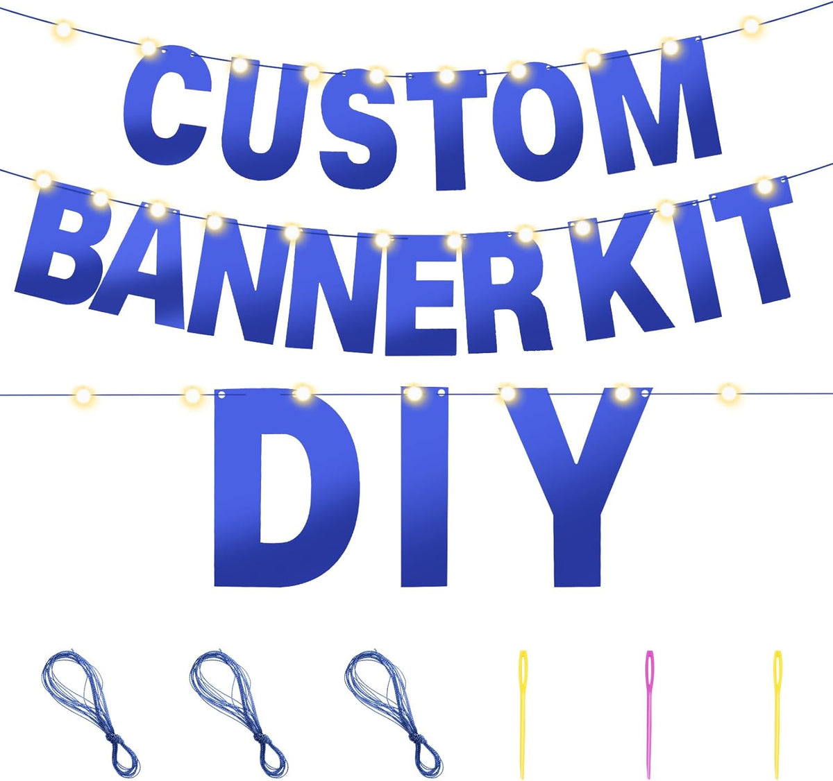 TaoBary 112 Pcs DIY Letter Custom Banner Glitter Customizable Banner Kit Including 107 Letters and