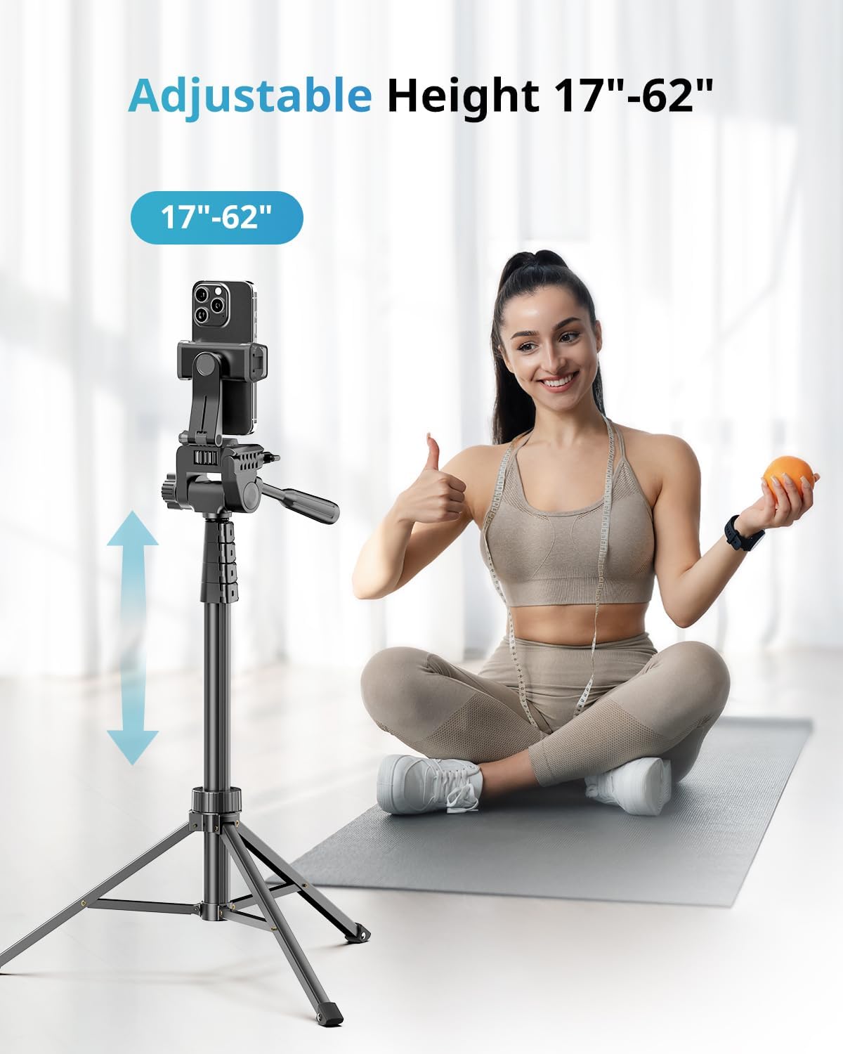 UBeesize 12'' RGB Selfie Ring Light with 62’’ Tripod Stand for Video Recording＆Live