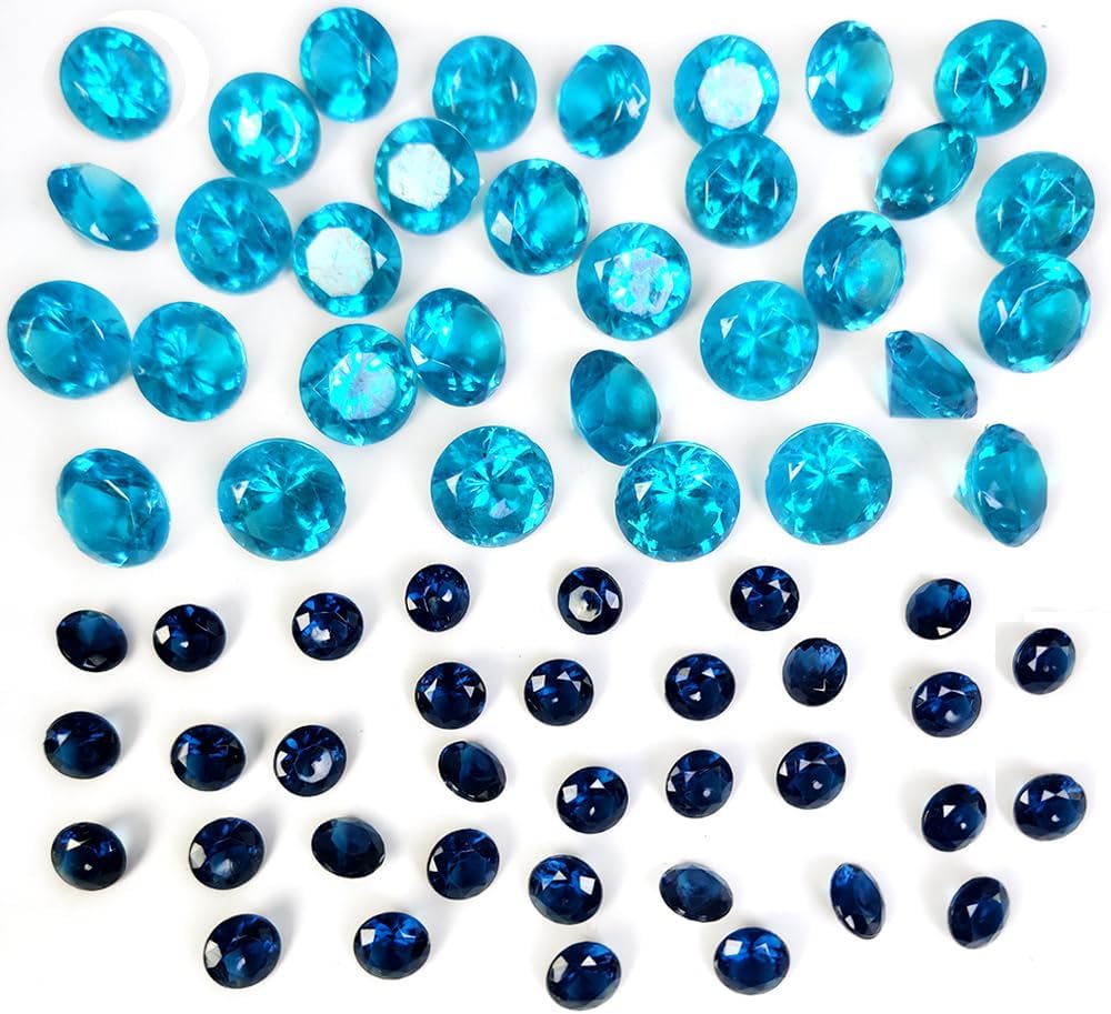 720 Pcs Morandi Blue Acrylic Diamonds Gems Table Scatters for Wedding Centerpieces,Treasure
