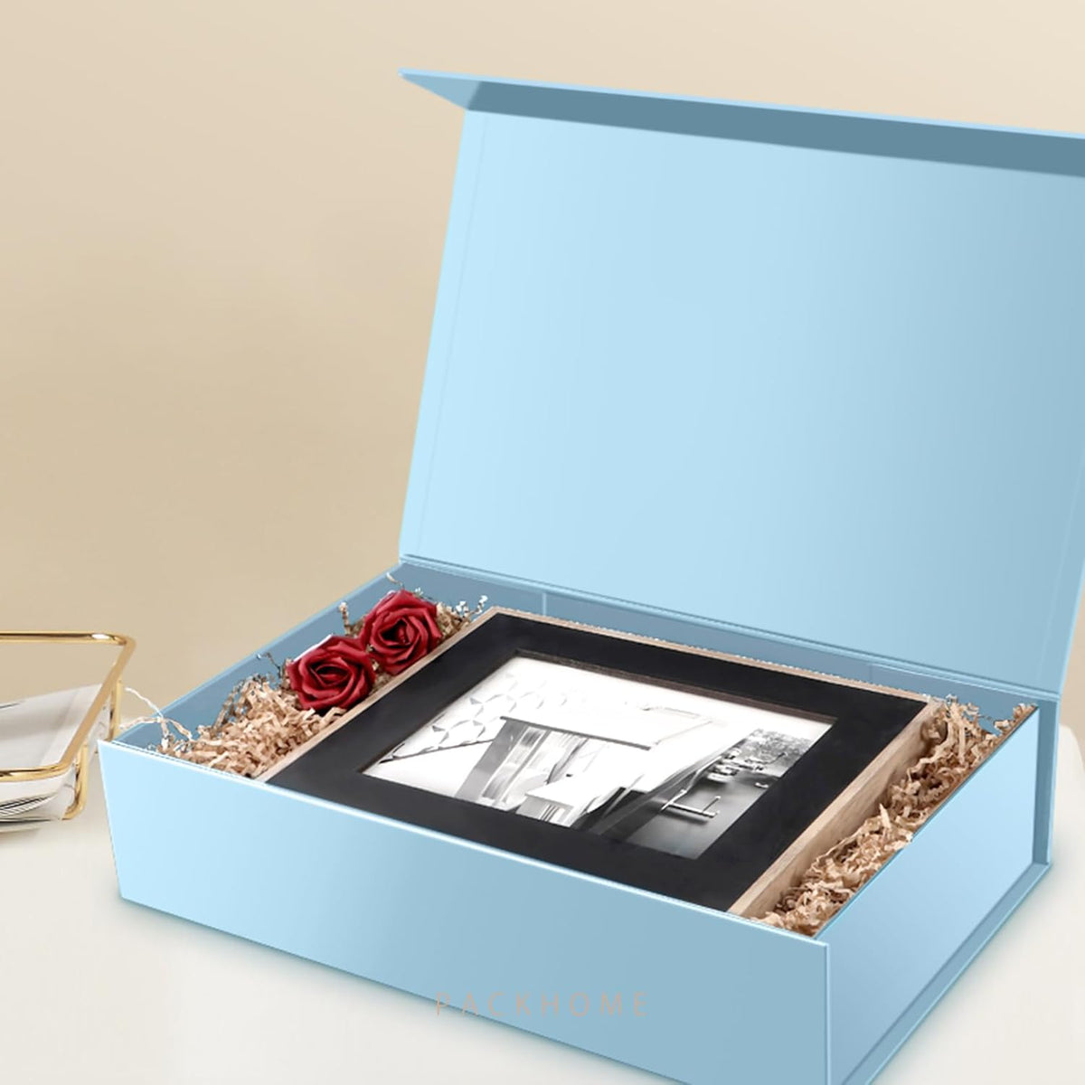 PACKHOME 6 Extra Large Gift Boxes 17.5x11.3x4.3 Inches, Sturdy Shirt Boxes with Magnetic Lids for
