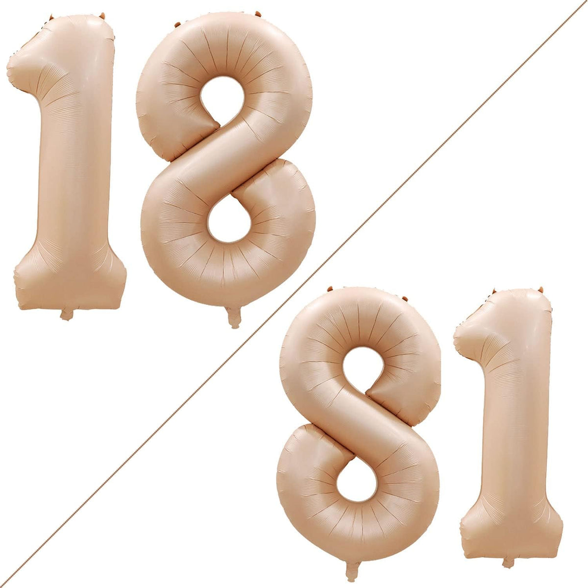 GOER Number 18 Balloons for 18th Birthday Sweet 18 Party Decorations,42 Inch Jumbo Foil Helium 81