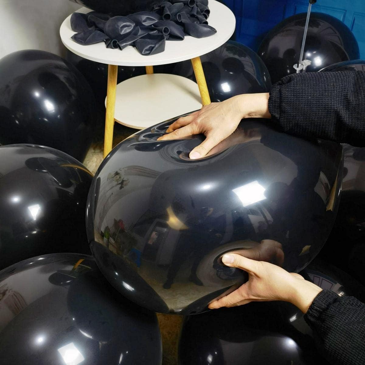 90 Pack Black Balloons 18 inch Black Latex Party big Balloon Bulk for Various Party Events