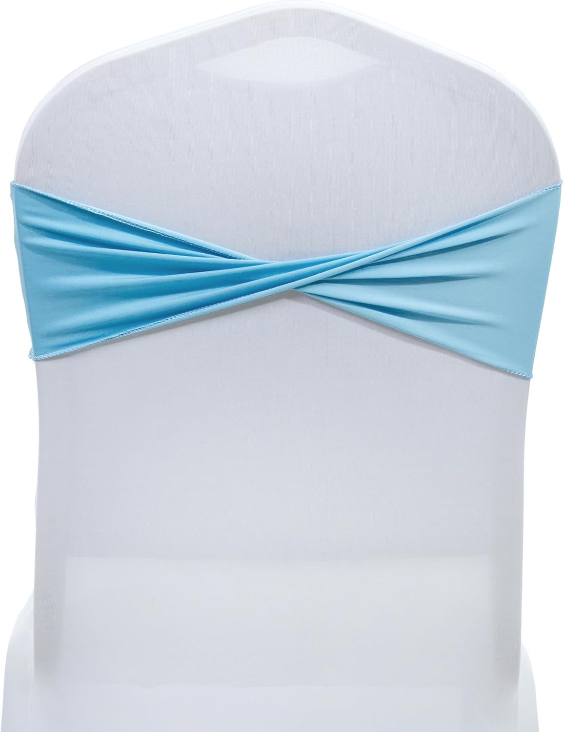 VDS Pack of 250 PCS | Blue | Spandex Chair Sashes Bows Without Buckle | Stretch Elastic Banquet