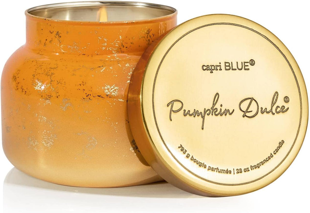 Capri Blue Glimmer Jar Candles - Luxury Holiday Scented Candles for Home - Long Lasting Soy Wax