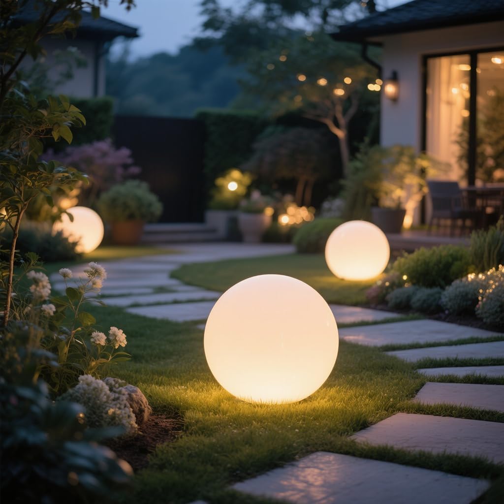 16 Inch Ultra-Fun LED Ball Light, Rechargeable Globe Floor Lamp w/Remote, 16 RGB Color Changing LED