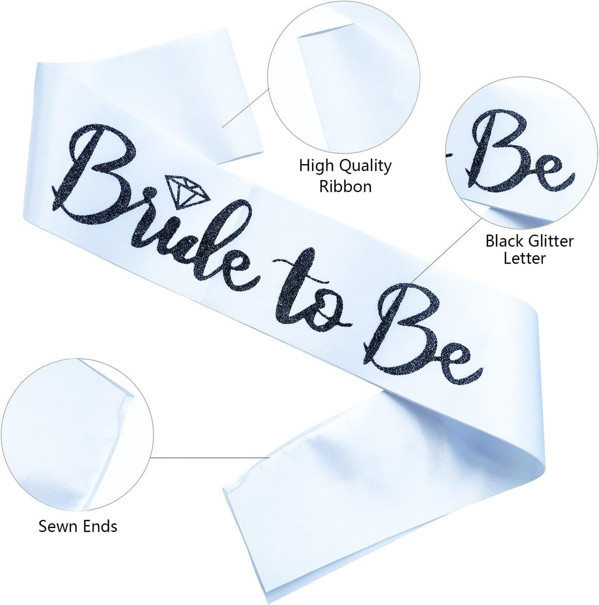Bride to Be Sash, Bachelorette Party Sash for Bridal Shower Wedding Party Favors Accessories