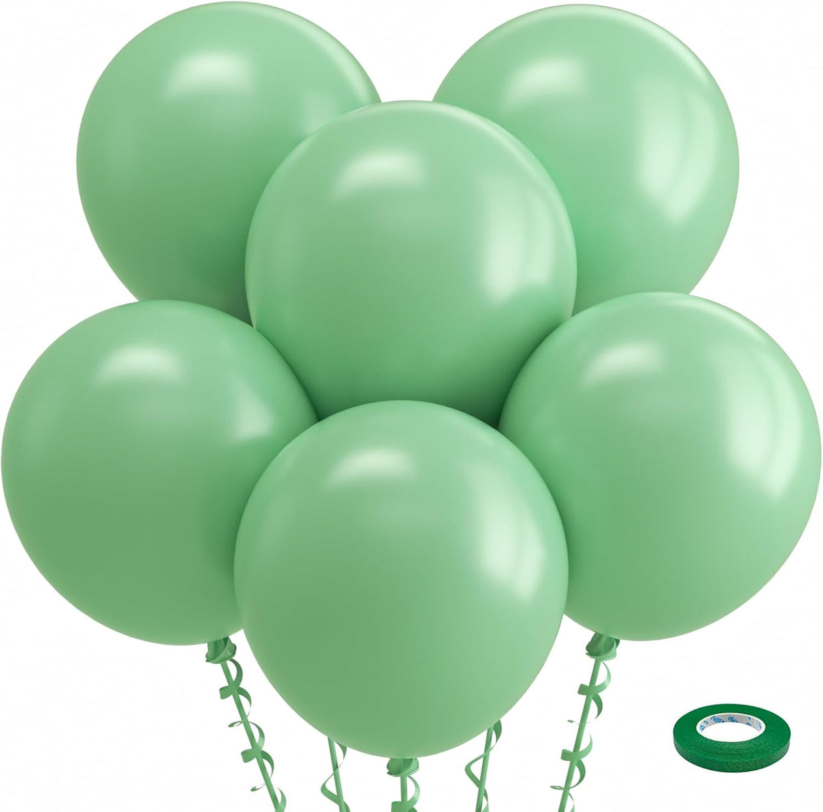 Bezente Sage Green Balloons 18 Inch- 30 Pack Large Thick Olive Green Balloons Big Round Dusty Green