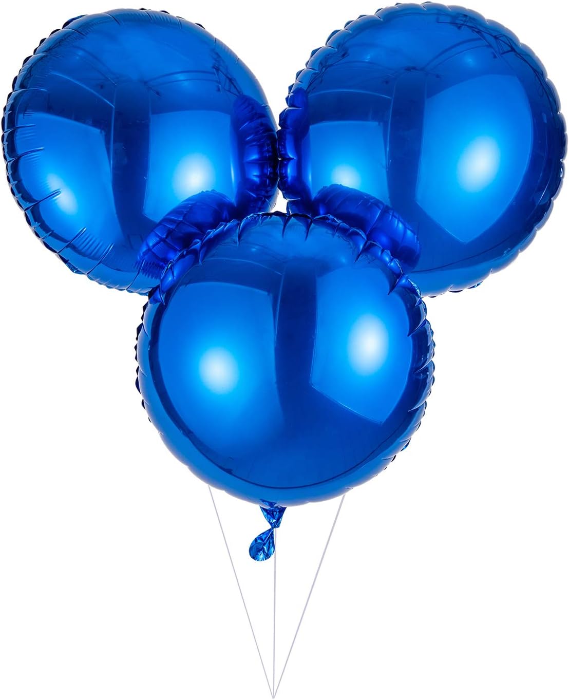 18" Blue Round Shaped Foil Balloons Mylar Helium Balloons for Birthday Party Wedding Baby Shower
