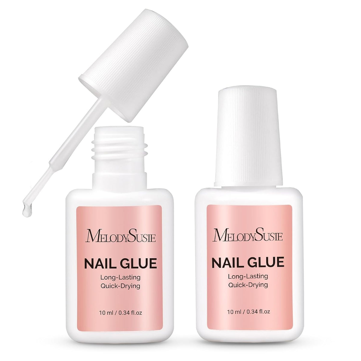 Melodysusie Brush-On Nail Glue for Acrylic Nails Press on Nails Quick-Drying Super Strong Long