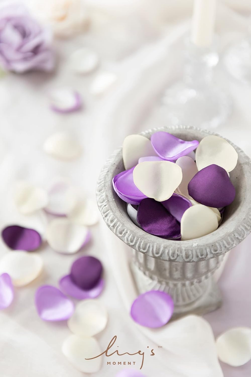Ling's moment Rose Petals, Silk Flower Petals for Wedding/Aisle/Flower Girl Baskets/Table