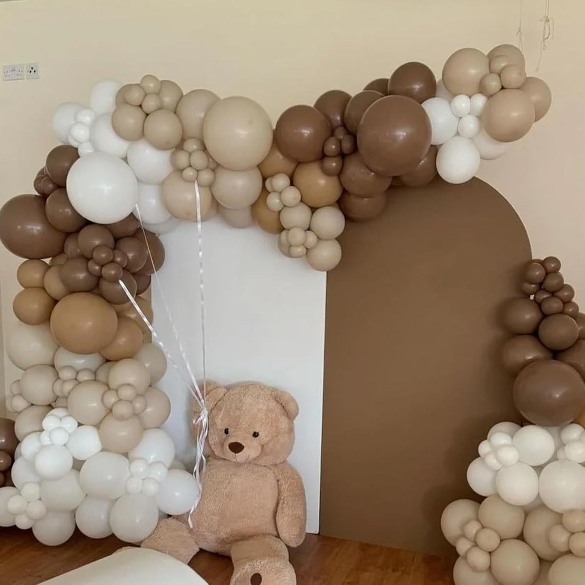 90pack Brown Balloons Different Size 18/12/10/5 Inch Brown Balloon Garland Arch Kit for Graduation
