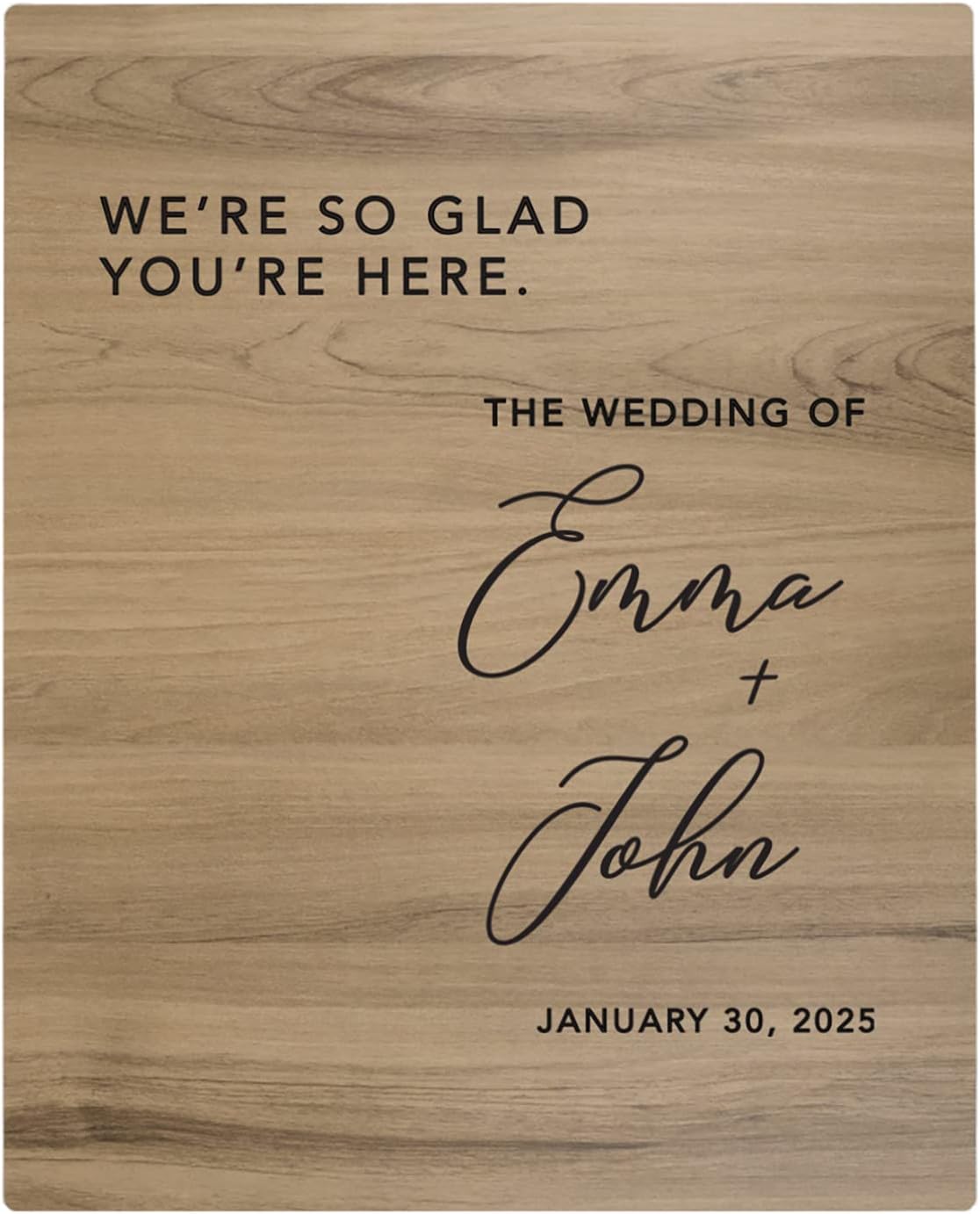 Andaz Press Large Wooden Welcome Sign for Wedding Rustic Welcome Sign 16" x 20" Custom Names So