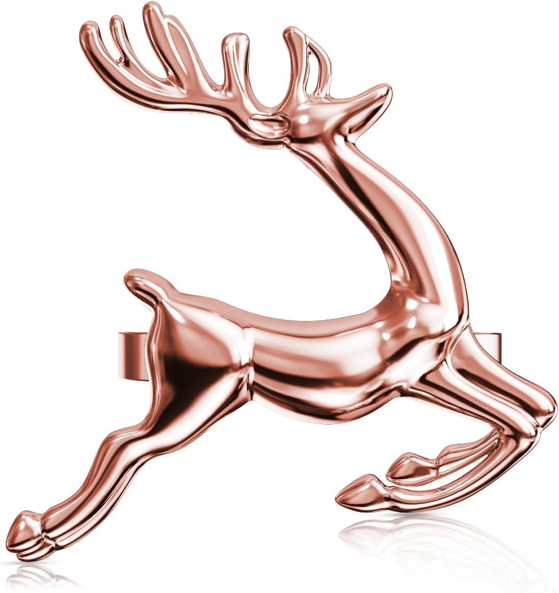 ZeeDix Set of 6 Rose Gold Elk Chic Napkin Rings for Christmas Dinning Table Setting-Wedding
