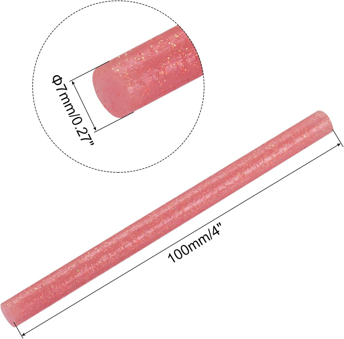 uxcell 20pcs Hot Glue Sticks for Glue Gun 7mm/0.27-inch x 4-inch Mini Hot Melt Adhesive Glue Stick