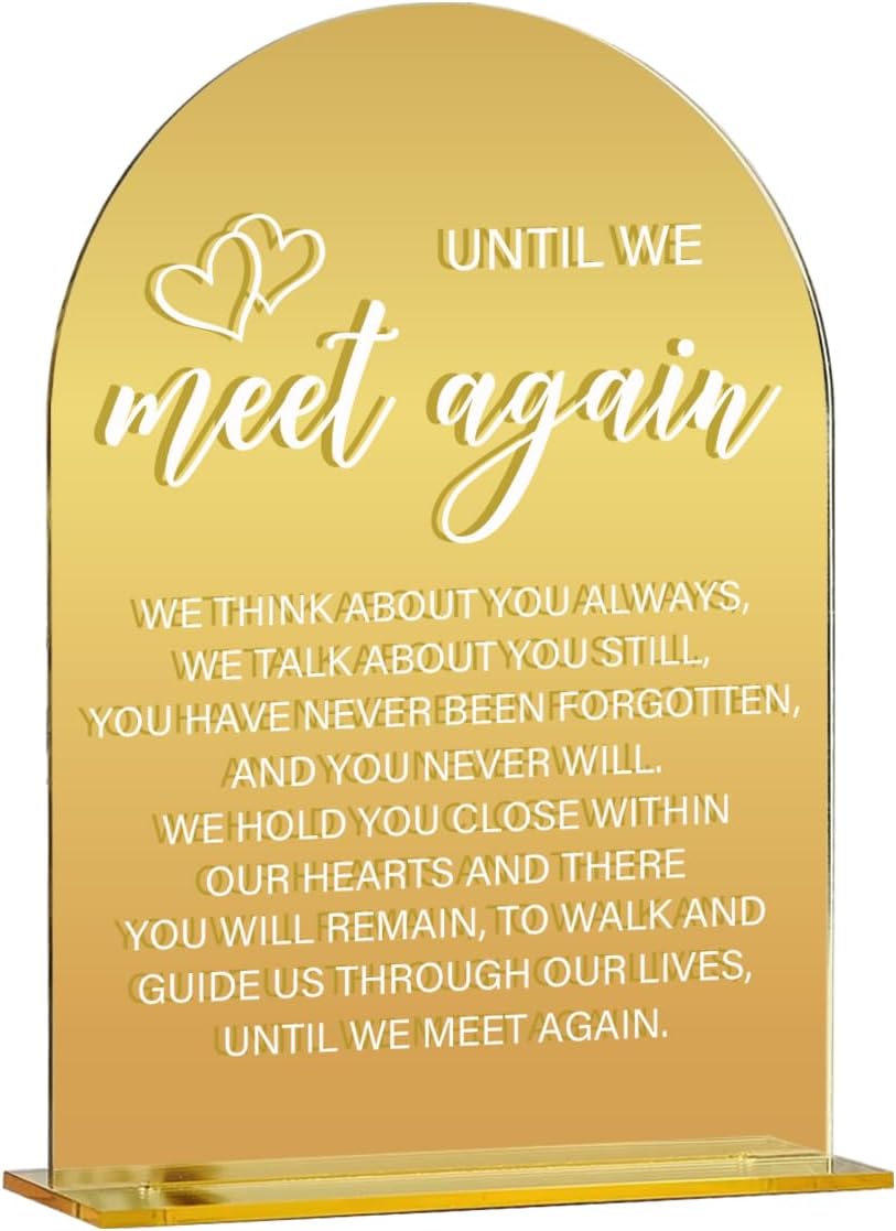 Acrylic Wedding Sign, Bridal Shower Decorations, Until We Meet Again Sign for Ceremony, Modern Font