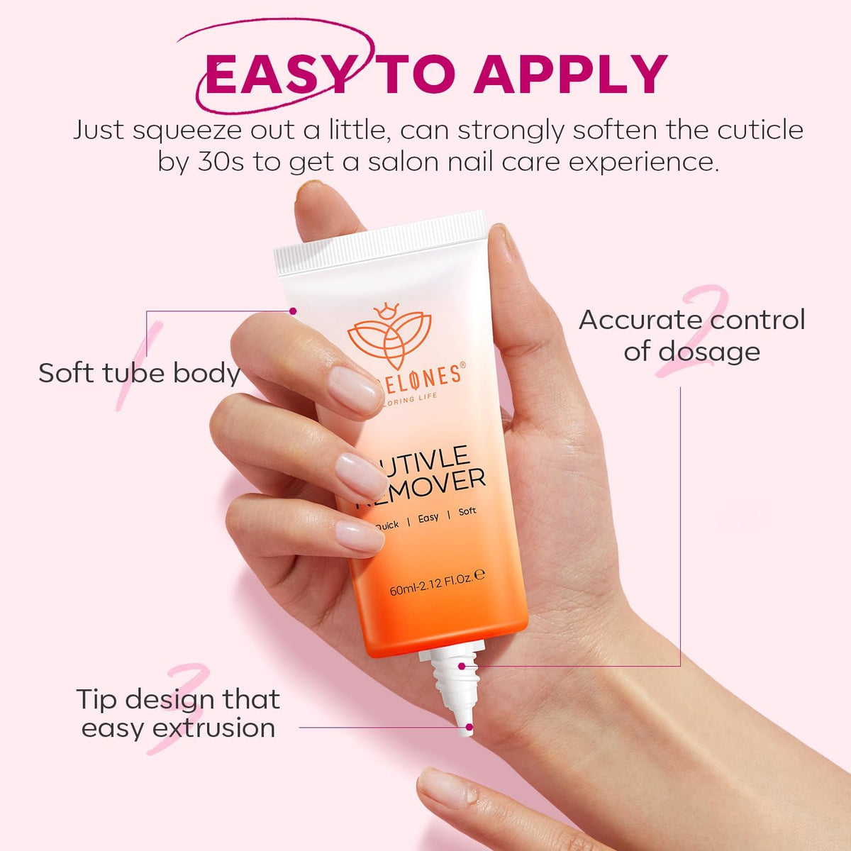 Modelones Cuticle Remover Cream Cuticle Softener Nail Repair for Damaged Nails Cuticle Remover