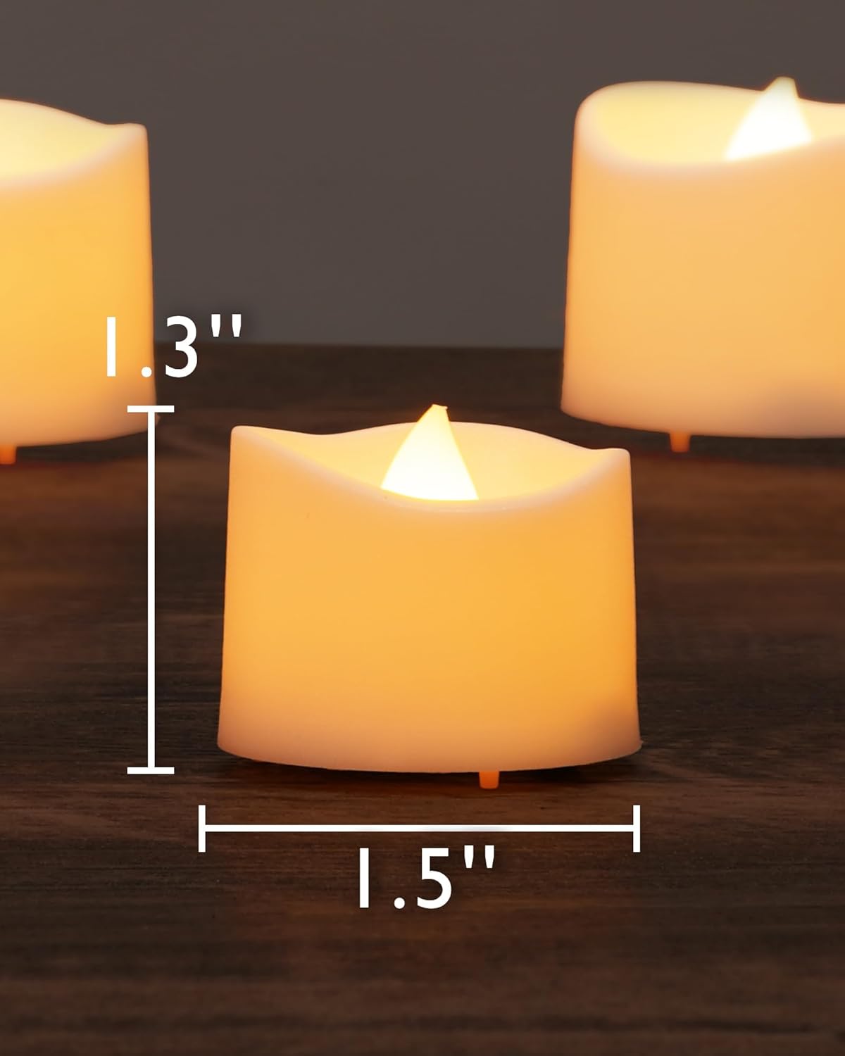 Homemory 12-Pack Flameless LED Tea Lights Candles Battery Operated, 200+Hour Fake Electric Candles